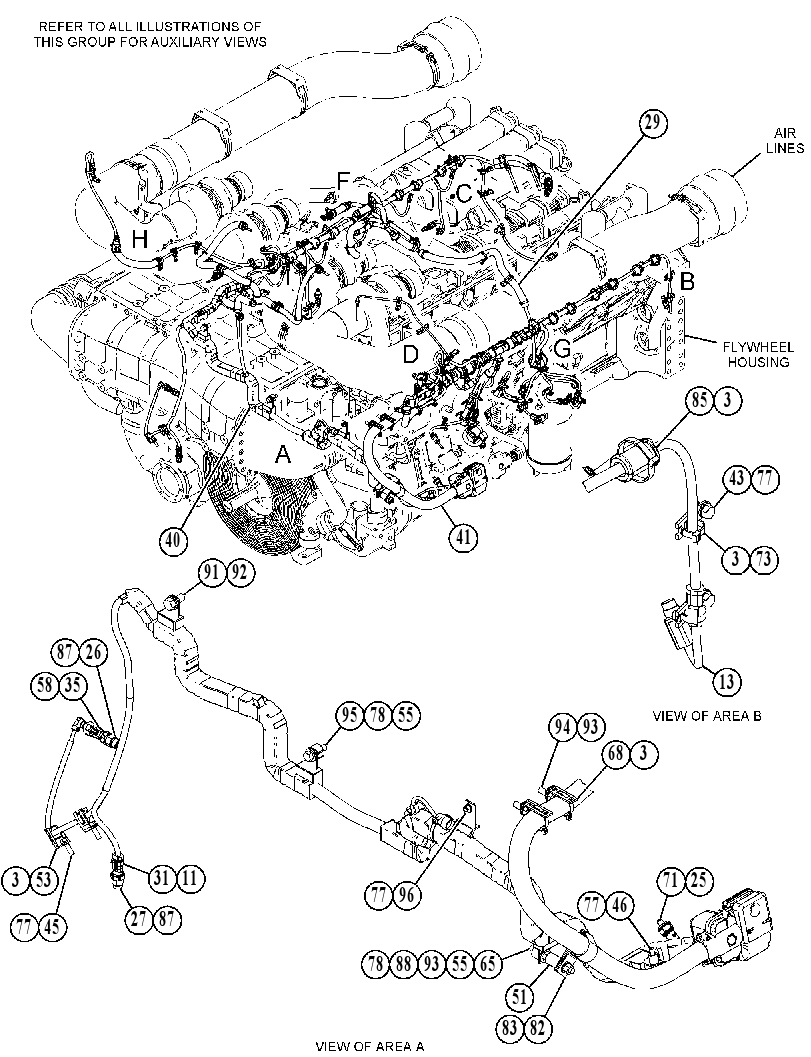 Проводка двигателя 5208076 CAT