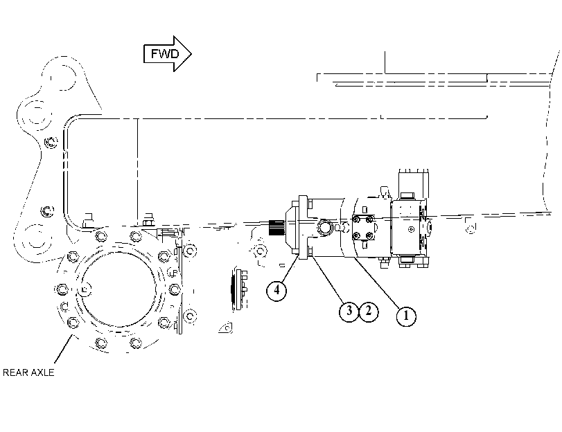Мотор хода с креплением 4178176 CAT