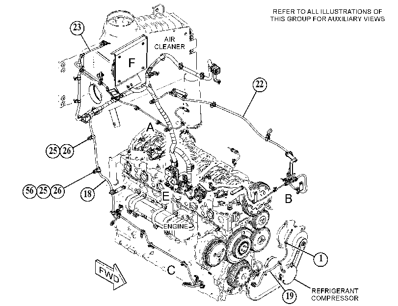 Проводка двигателя 5153159 CAT