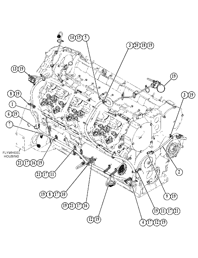 Проводка двигателя 5133453 CAT