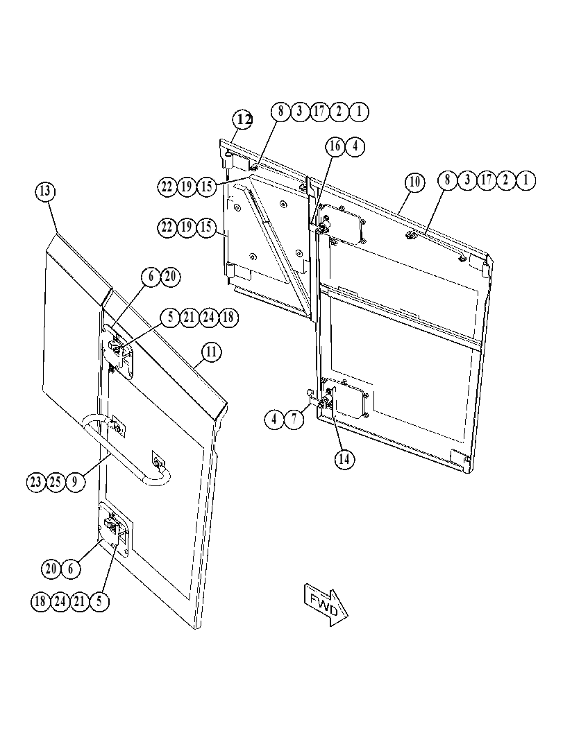 DOOR GP-HOOD 3757592 CAT