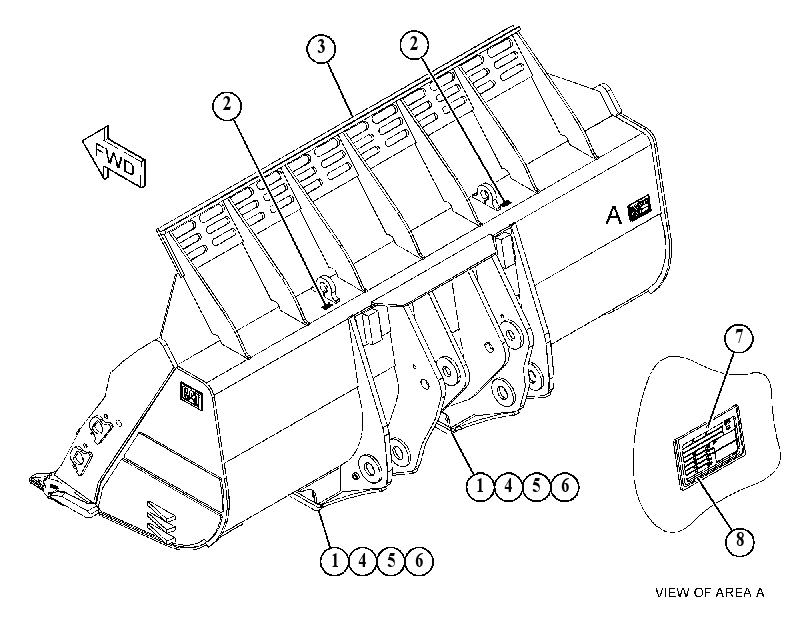 Ковш скальный 4166471 CAT