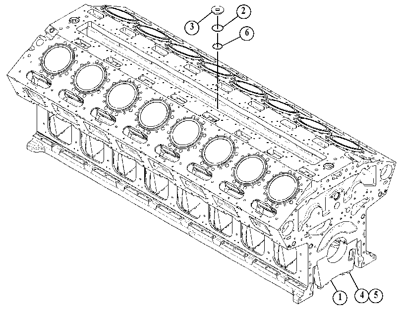 Блок цилиндров в сборе 5251815 CAT