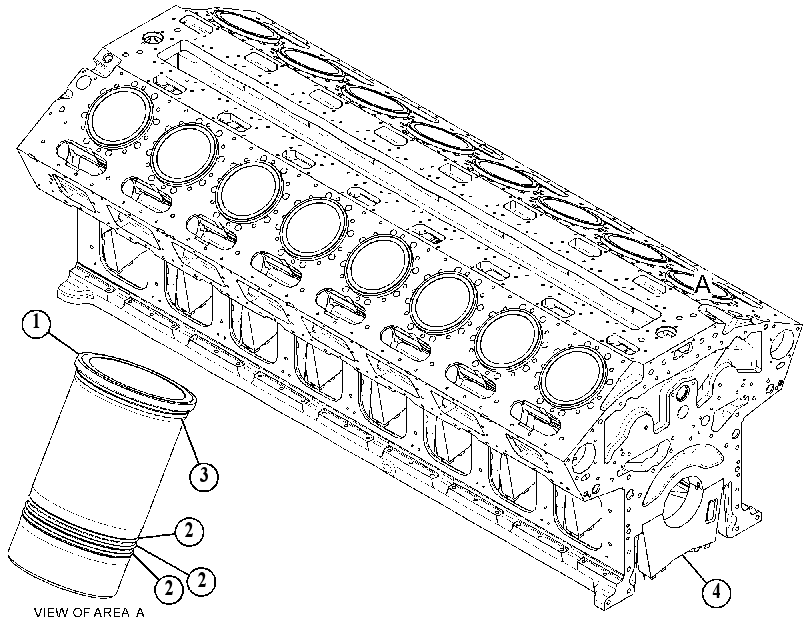 Блок цилиндров в сборе 4627209 CAT