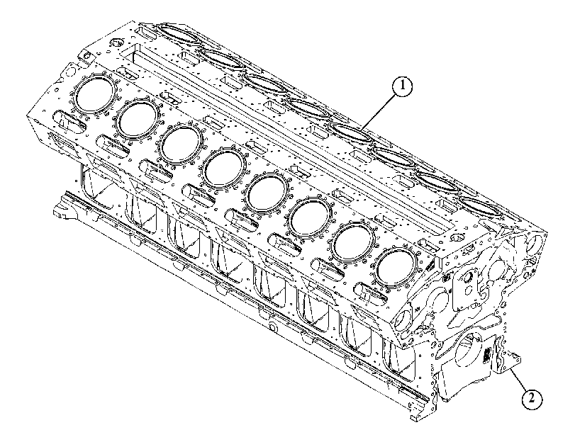Блок цилиндров в сборе 3621165 CAT