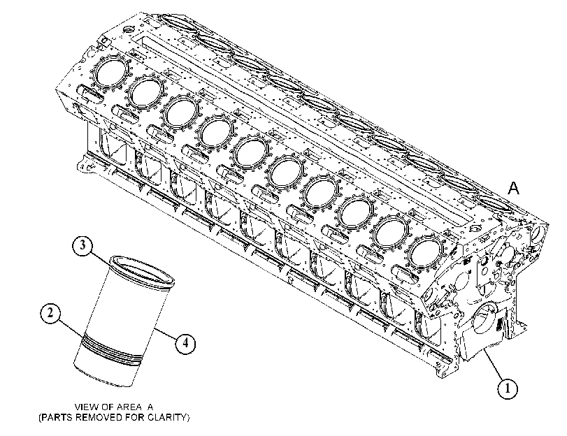 Блок цилиндров в сборе 3525497 CAT