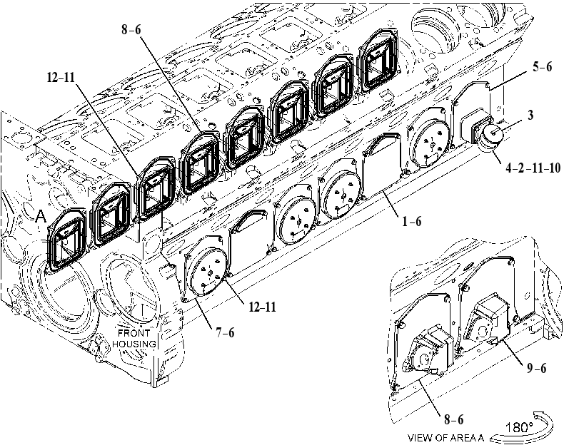 Крышка блока цилиндров 4318718 CAT