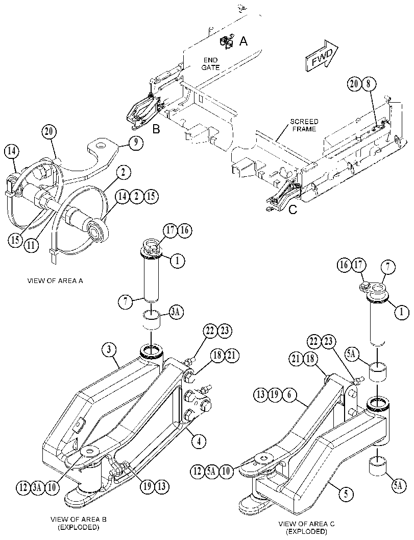 HINGE GP-END GATE 3904947 CAT