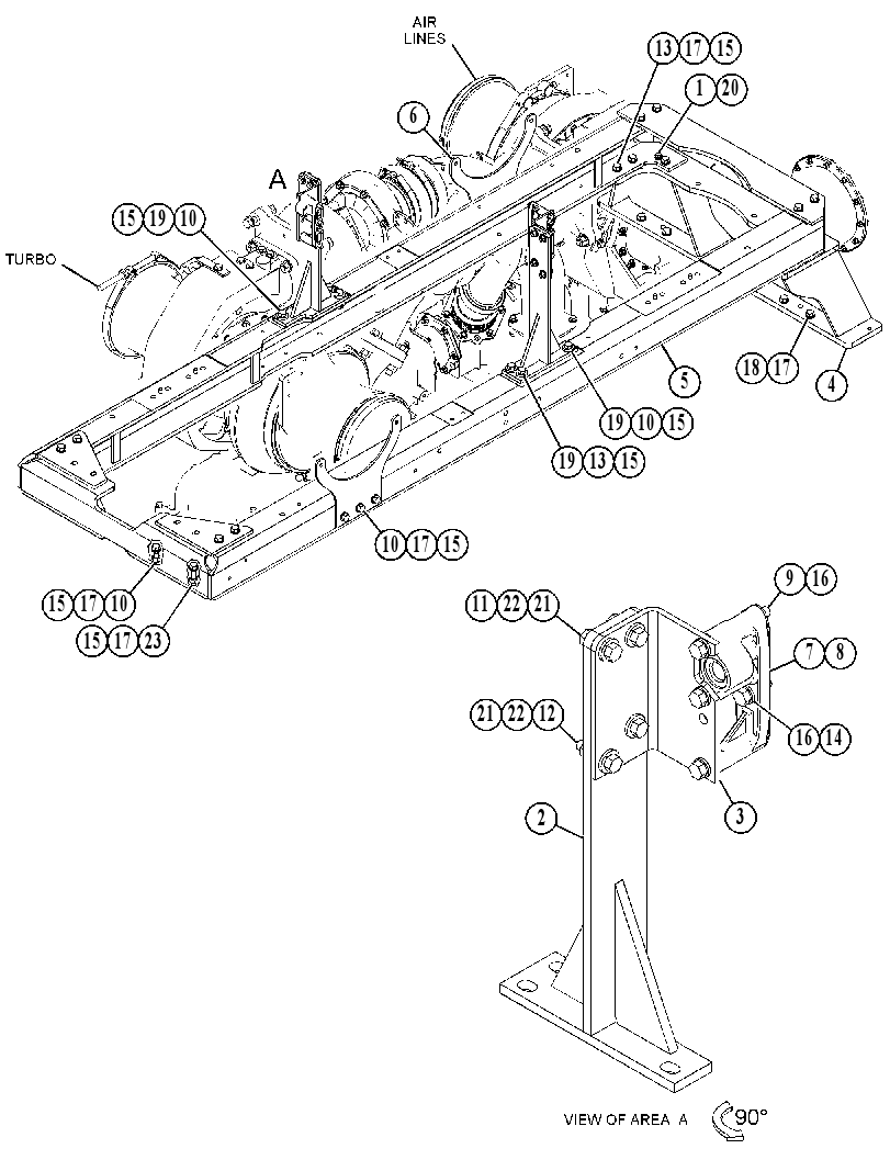 SUPPORT GP-TURBOCHARGER 1550526 CAT
