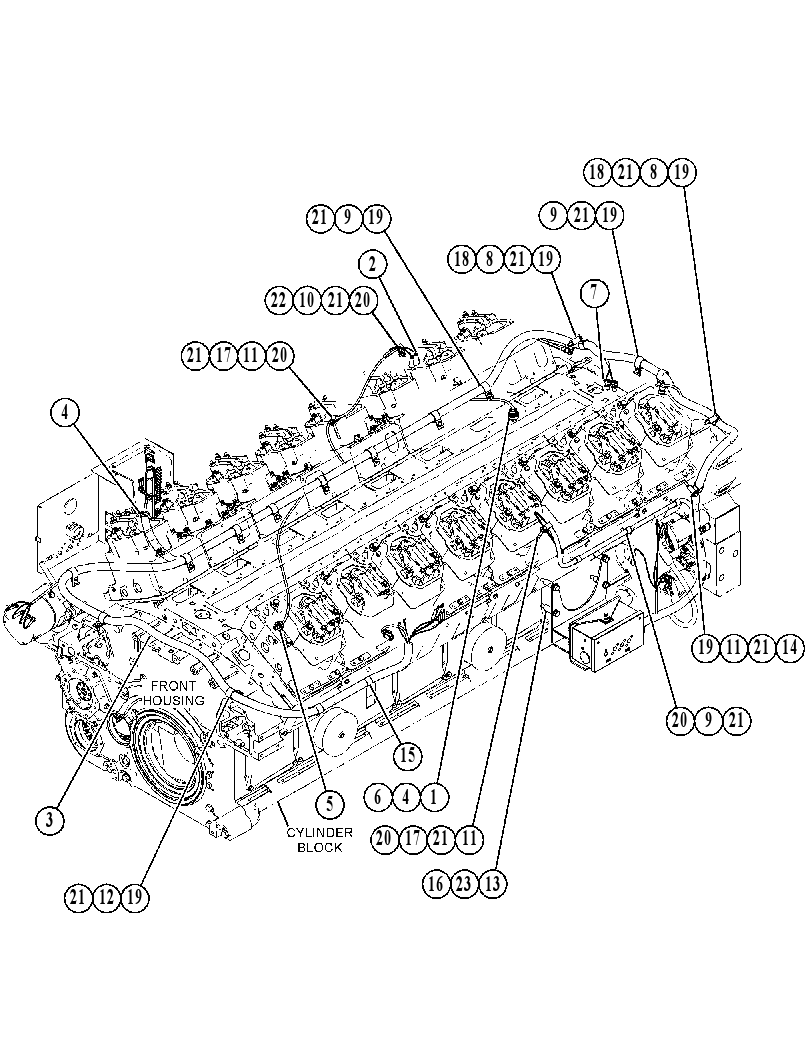 Проводка двигателя 2W8947 CAT