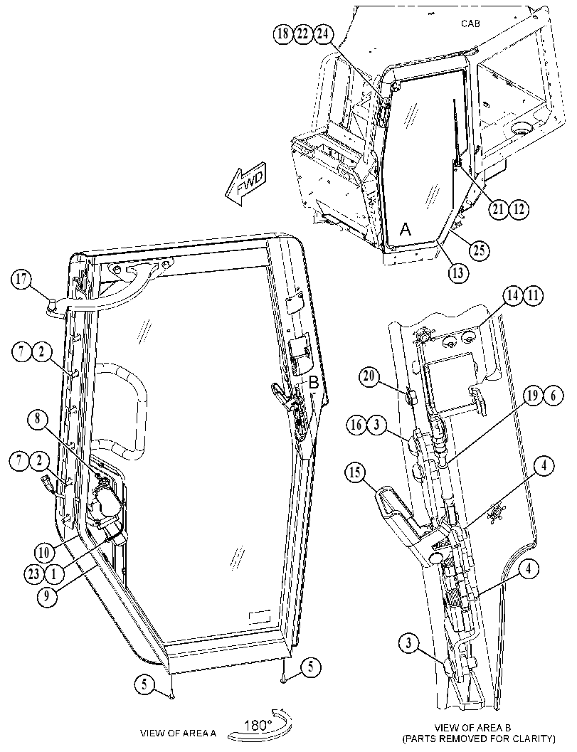 Дверь кабины 4880105 CAT