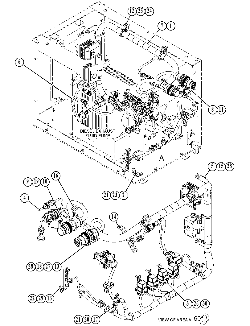Проводка модуля AdBlue 4813987 CAT