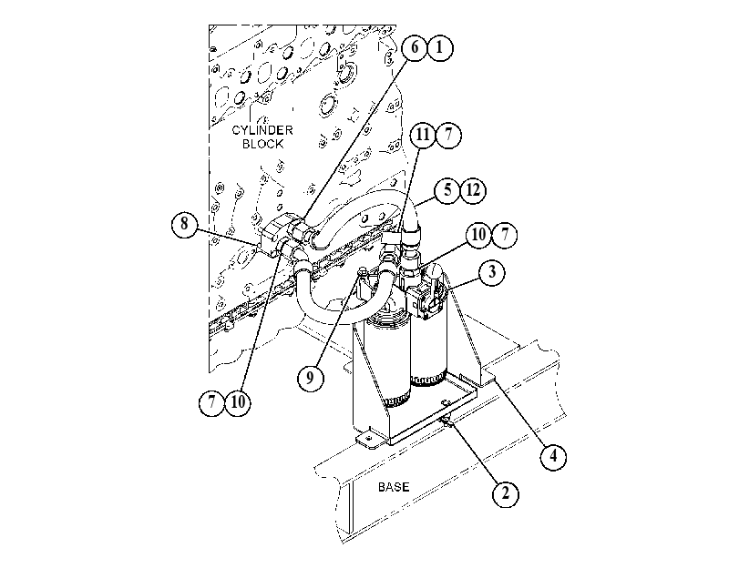 FILTER & MTG GP-ENGINE OIL 5167901 CAT