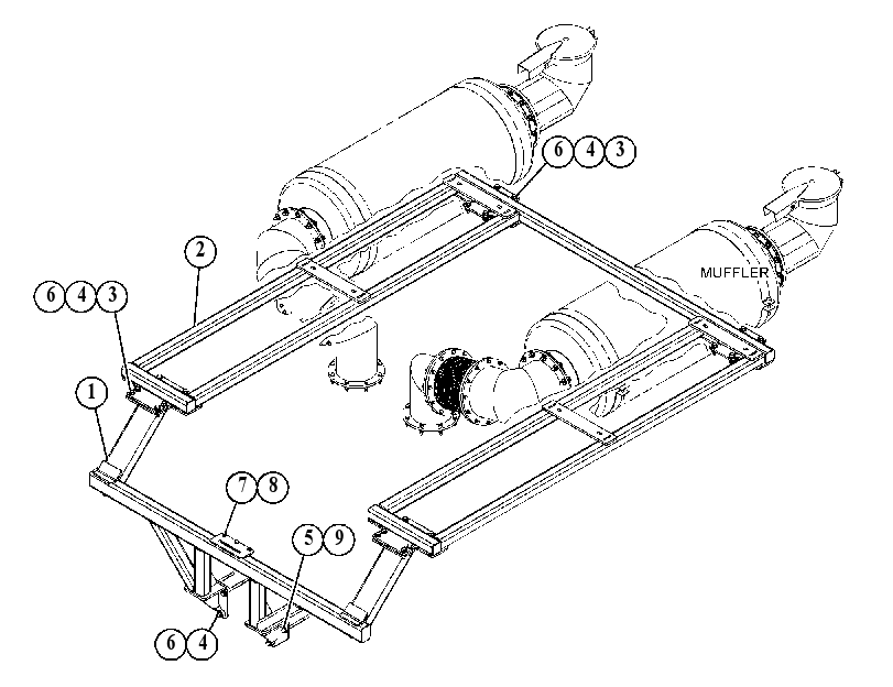 MOUNTING GP-MUFFLER 4587696 CAT
