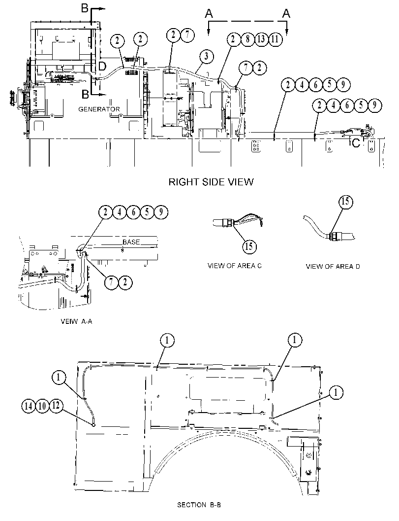 Проводка генератора 5101288 CAT