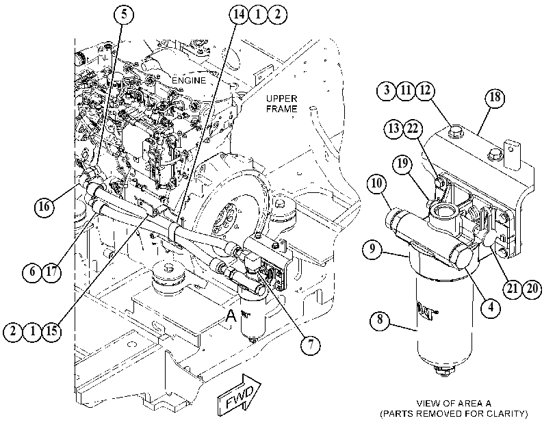 FILTER & MTG GP-ENGINE OIL 4904822 CAT