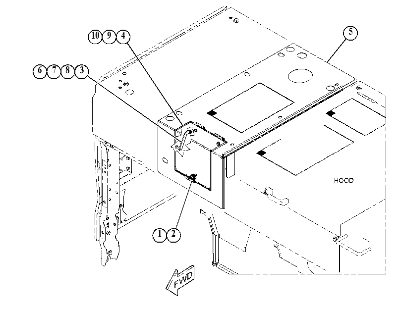 COVER GP-HOOD 5089570 CAT