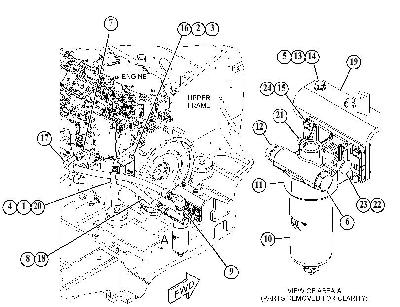 FILTER & MTG GP-ENGINE OIL 4904820 CAT