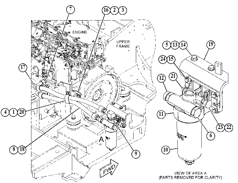 FILTER & MTG GP-ENGINE OIL 4904819 CAT
