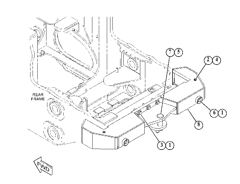 BUMPER GP-REAR 5367934 CAT
