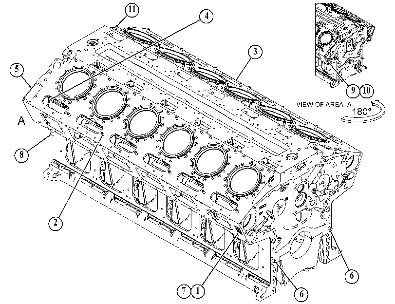 Блок цилиндров 5153614 CAT