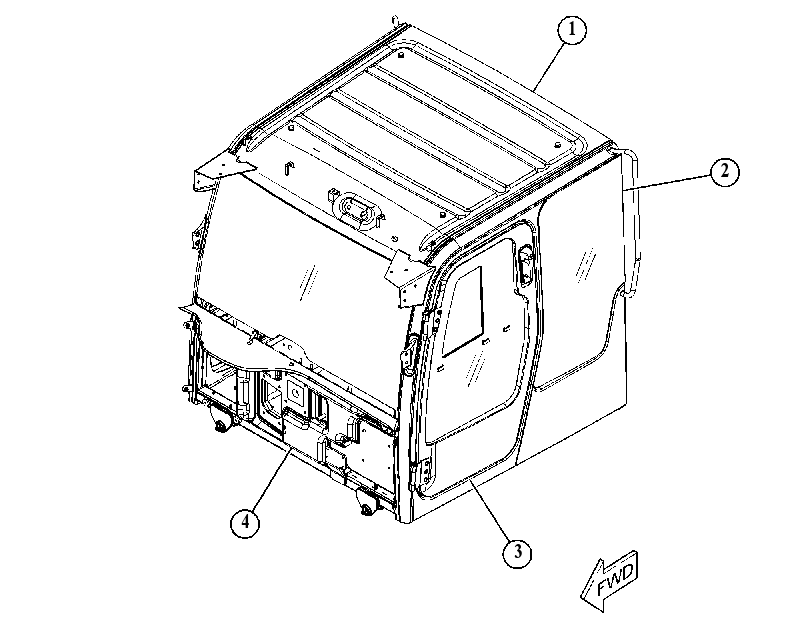 Кабина закрытая с ROPS 4850341 CAT