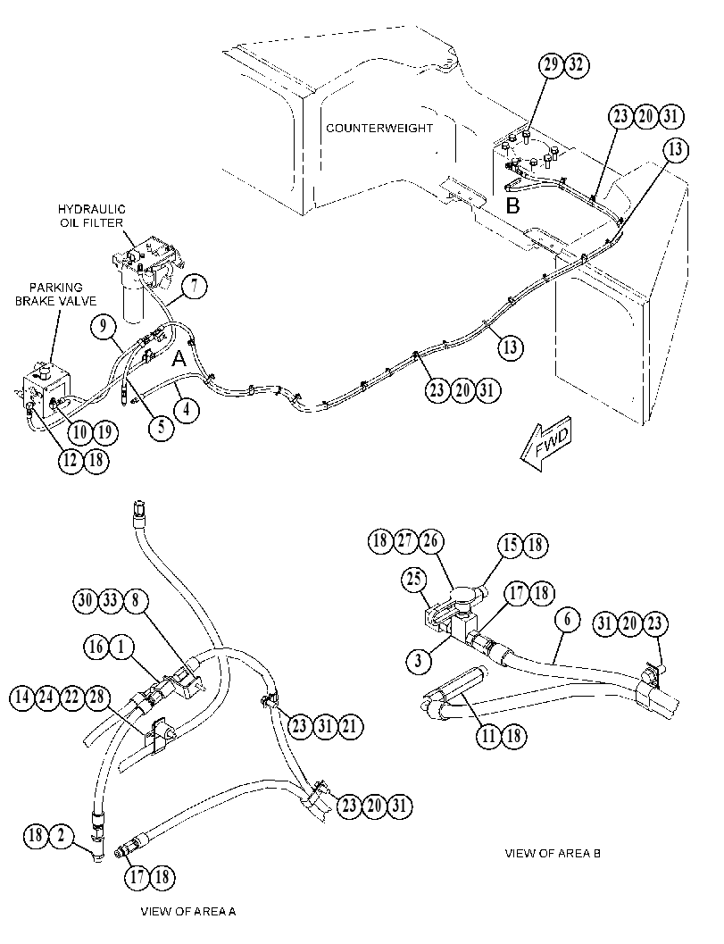 LINES GP-BRAKE RELEASE 5133722 CAT
