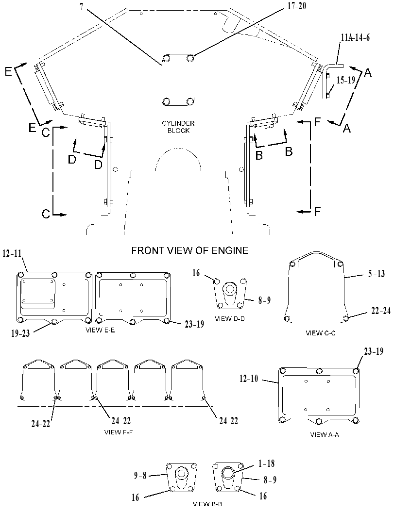 Крышка блока цилиндров 1467325 CAT