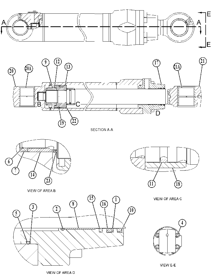 Цилиндр рукояти 5189032 CAT