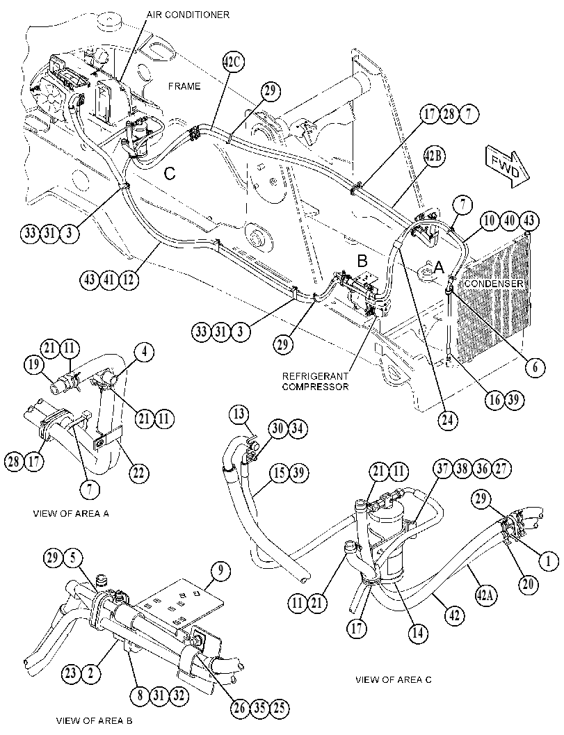 LINES GP-HEATER & AIR COND 4322844 CAT