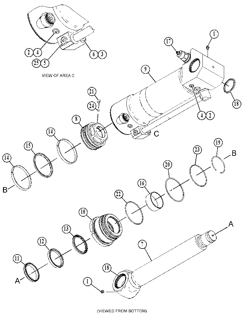 CYLINDER & SEAL GP-HYDRAULIC 4988422 CAT