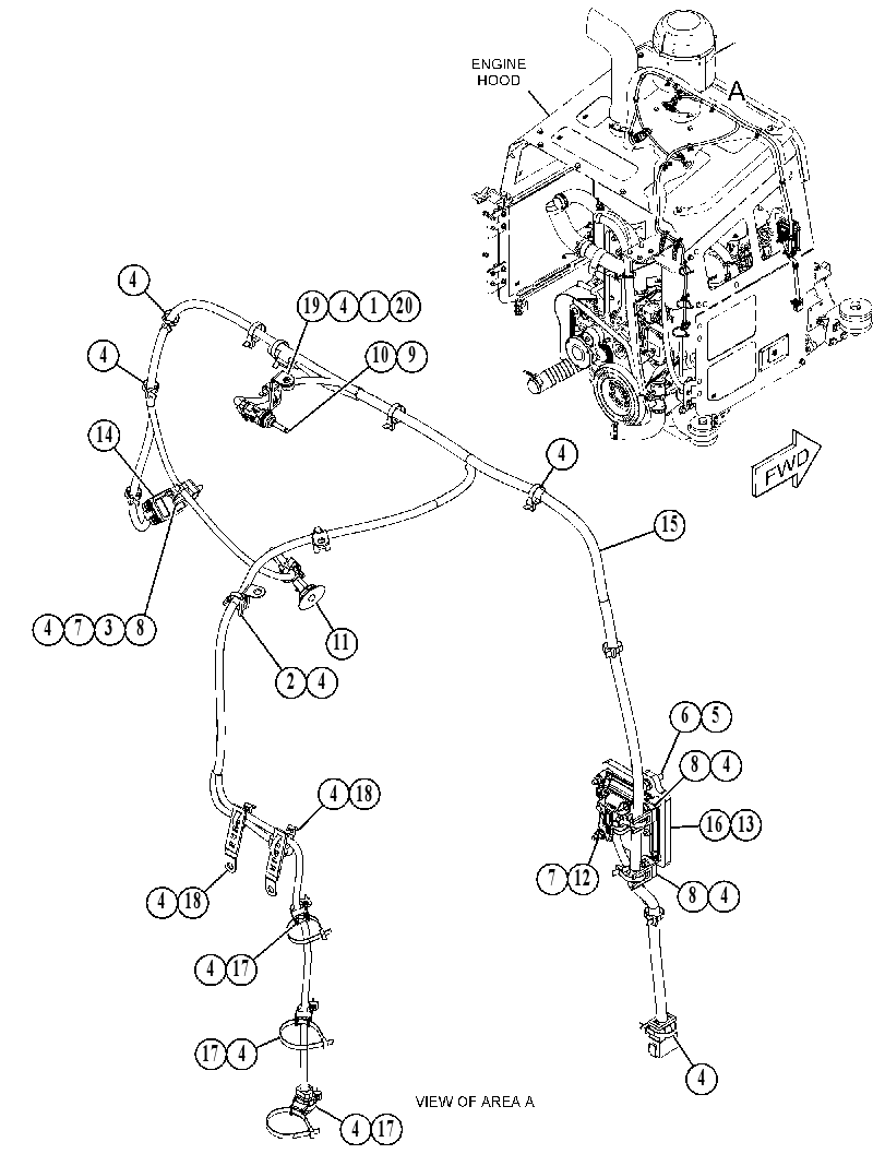 WIRING GP-HOOD 5216805 CAT