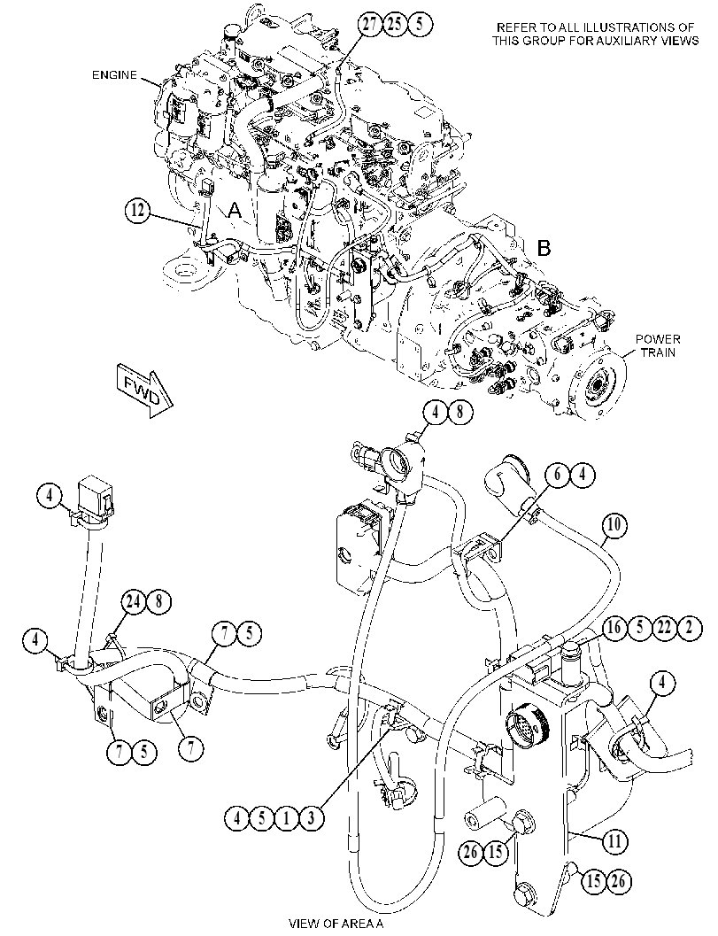 Проводка двигателя 5202807 CAT