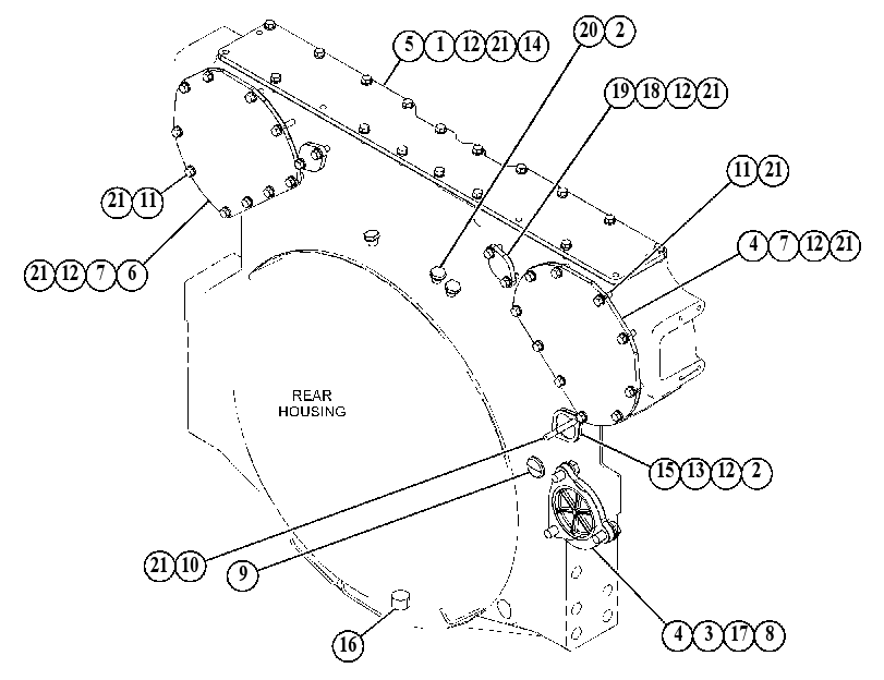 COVER GP-REAR HOUSING 5239227 CAT
