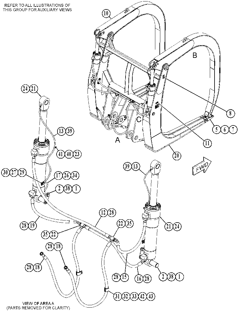 FORK GP-LOG 5073490 CAT