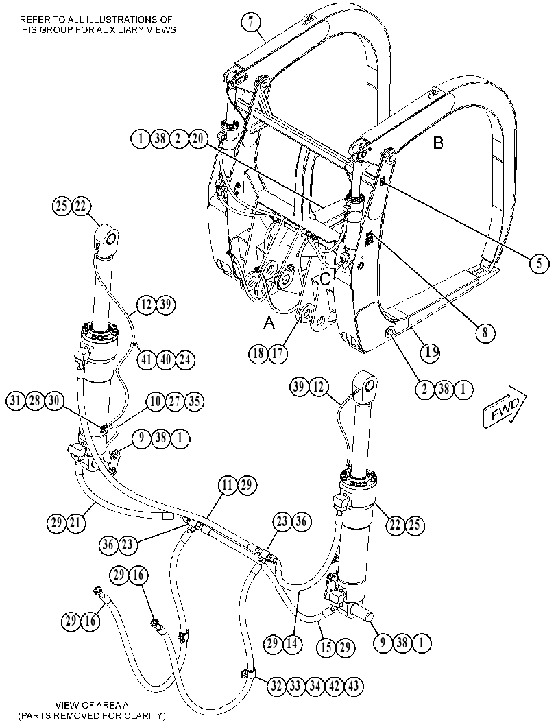 FORK GP-LOG 4574551 CAT