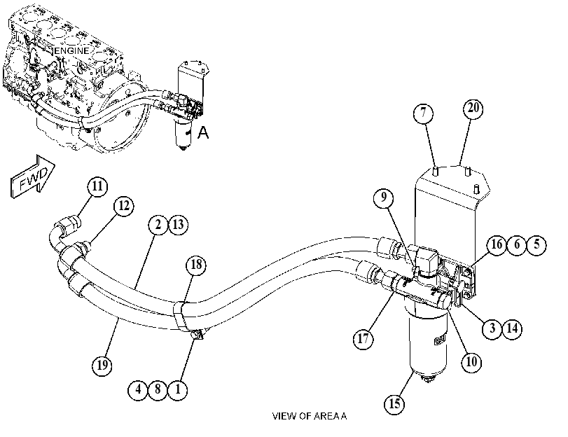 FILTER & MTG GP-ENGINE OIL 5388936 CAT