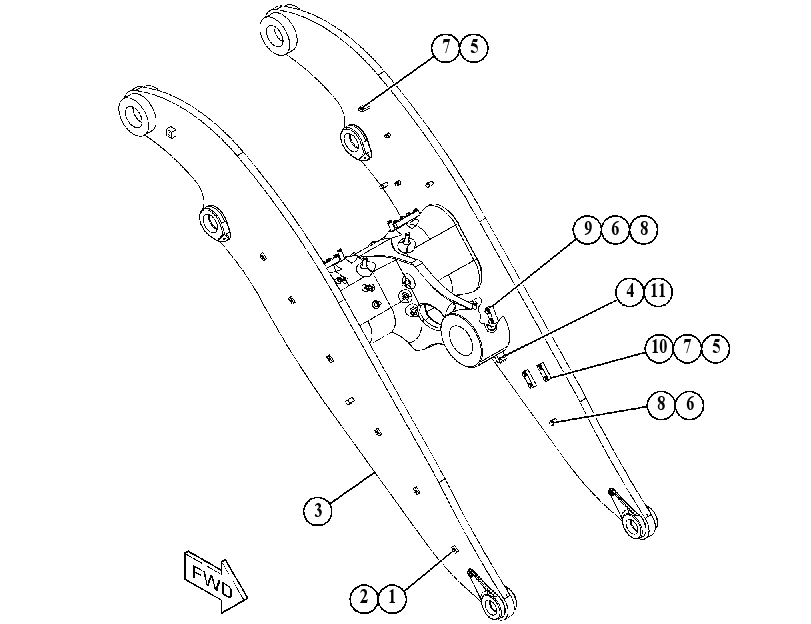 Подъёмный рычаг 5391351 CAT