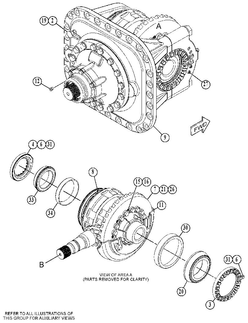 Дифференциал с конической передачей 5041908 CAT