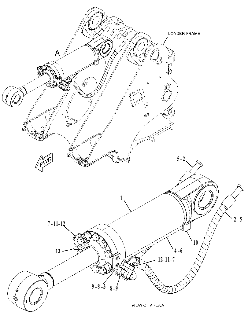 CYLINDER & MTG GP-TILT 3464440 CAT