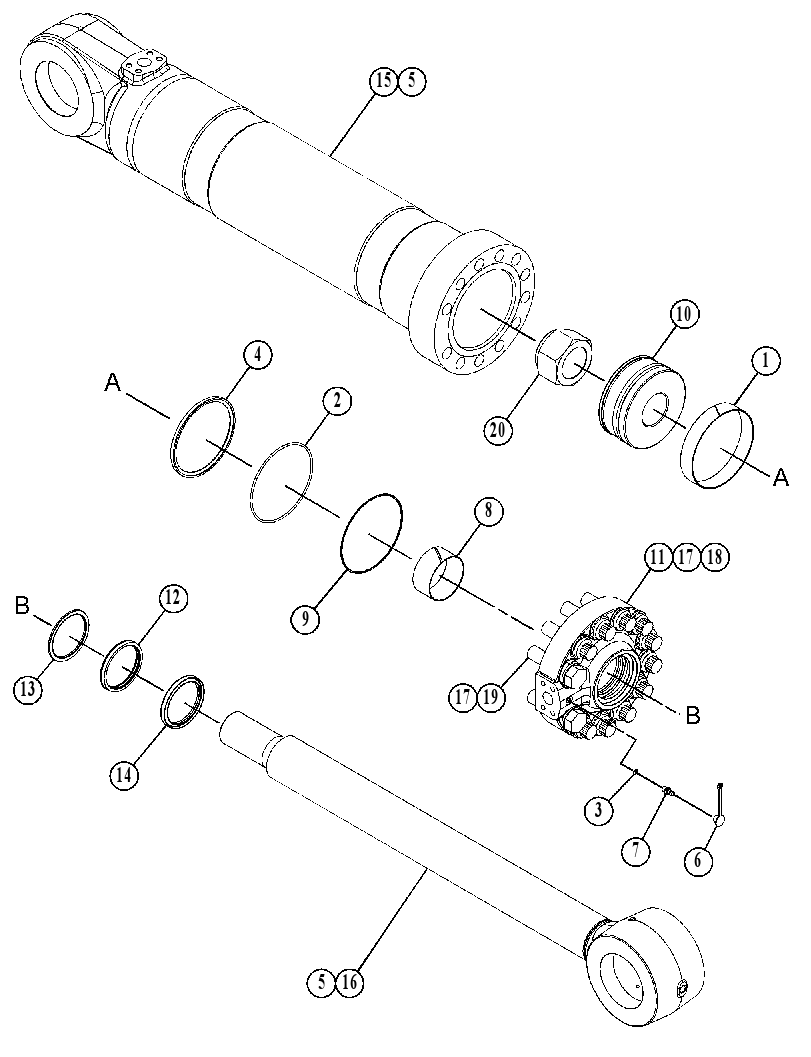 Цилиндр наклона 4519082 CAT