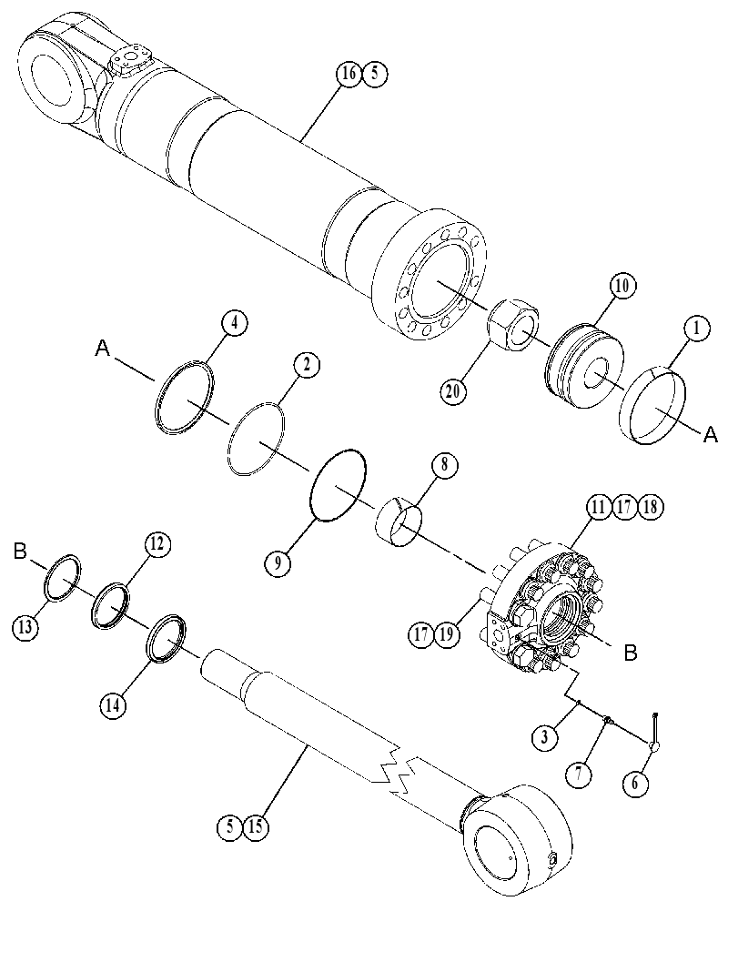 Цилиндр наклона 4519083 CAT