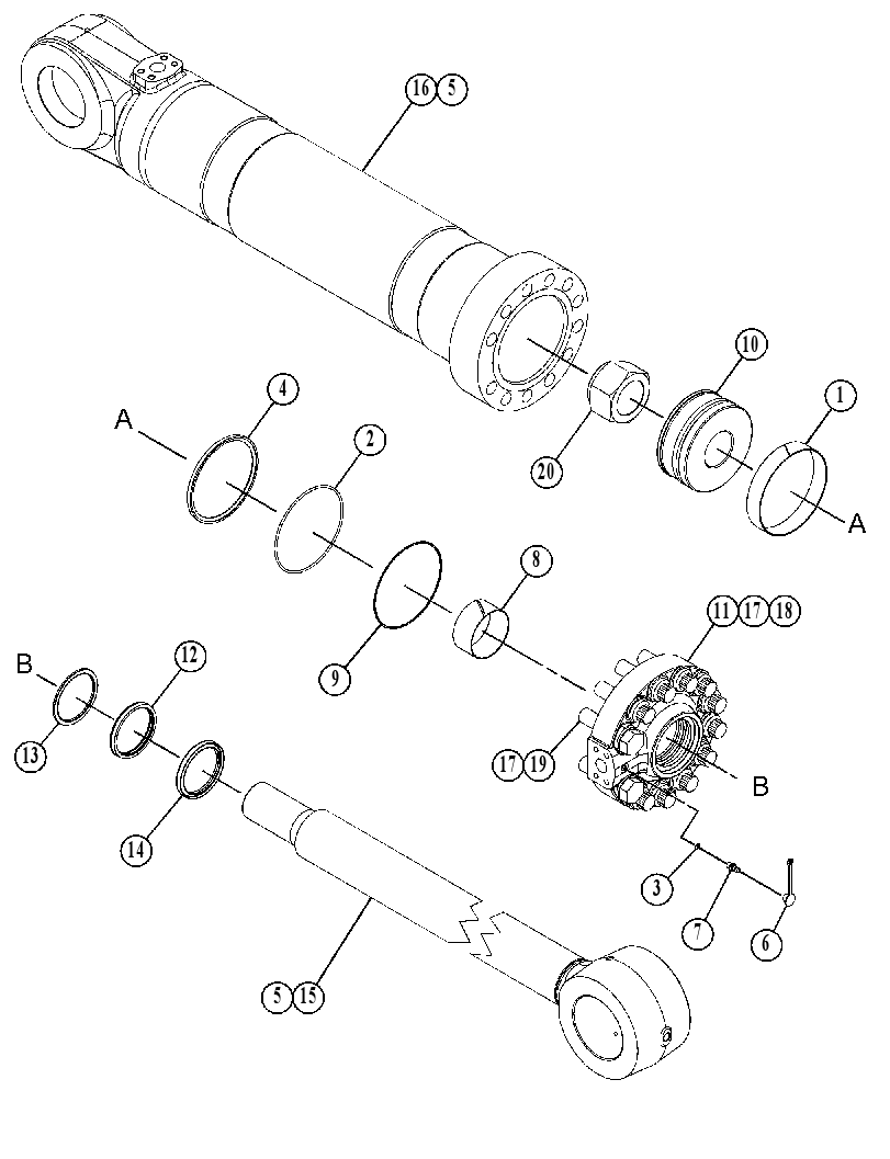 Цилиндр наклона 4519084 CAT