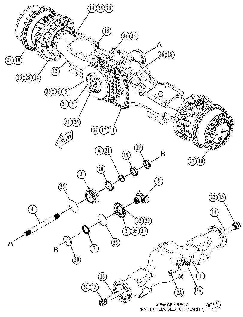 AXLE GP-CENTER 5361815 CAT