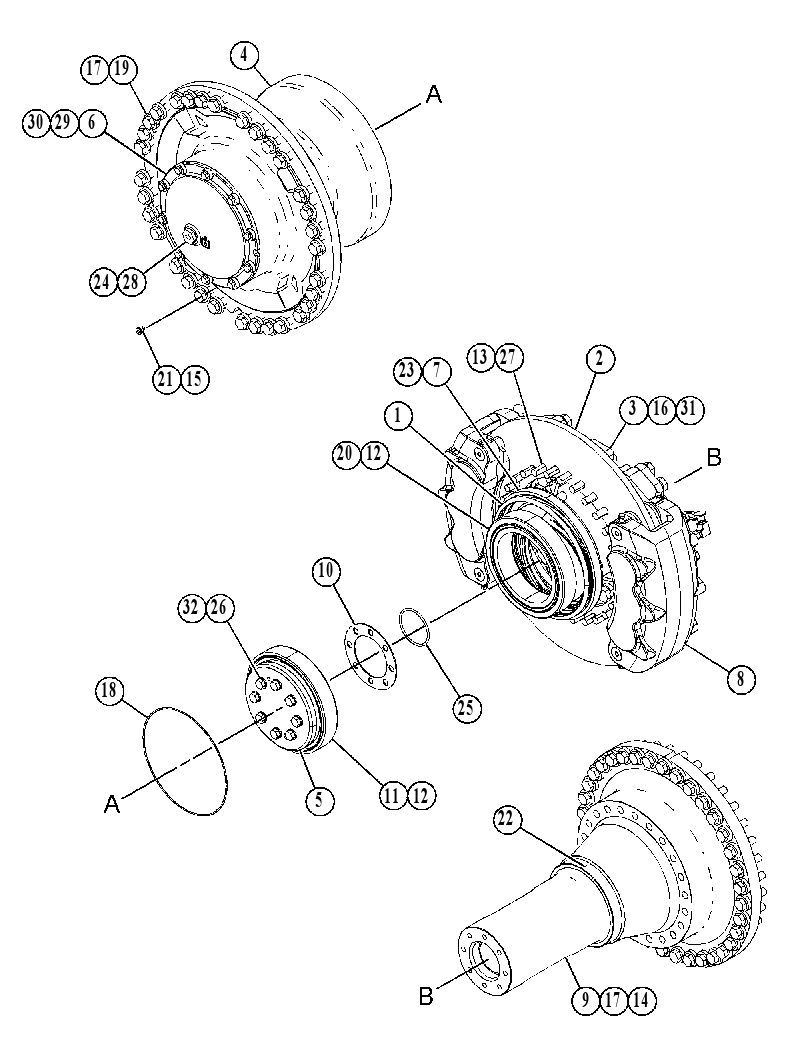 WHEEL & BRAKE GP 3881522 CAT