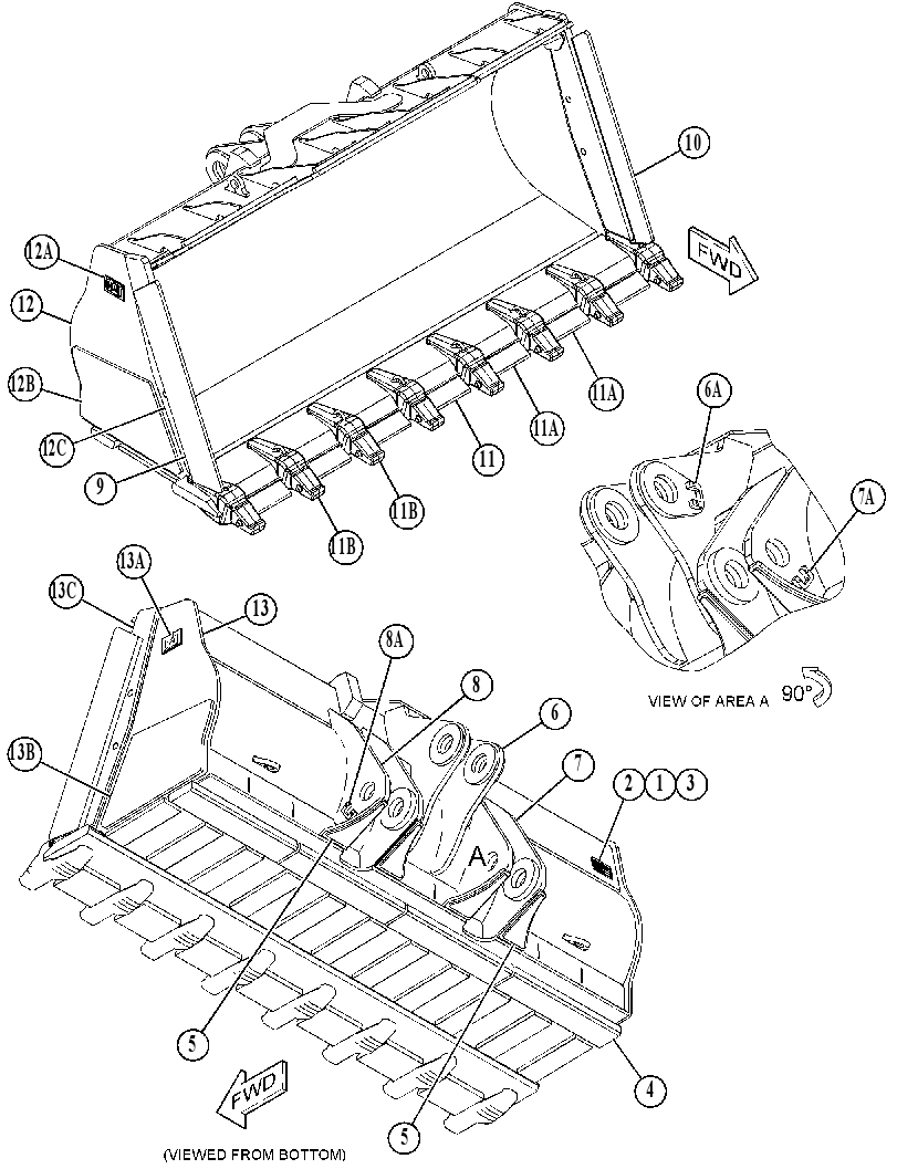 BUCKET AS-SLAG 5101390 CAT