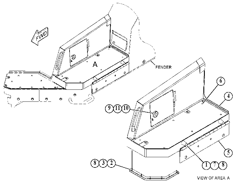 ENCLOSURE GP-FENDER 3993812 CAT