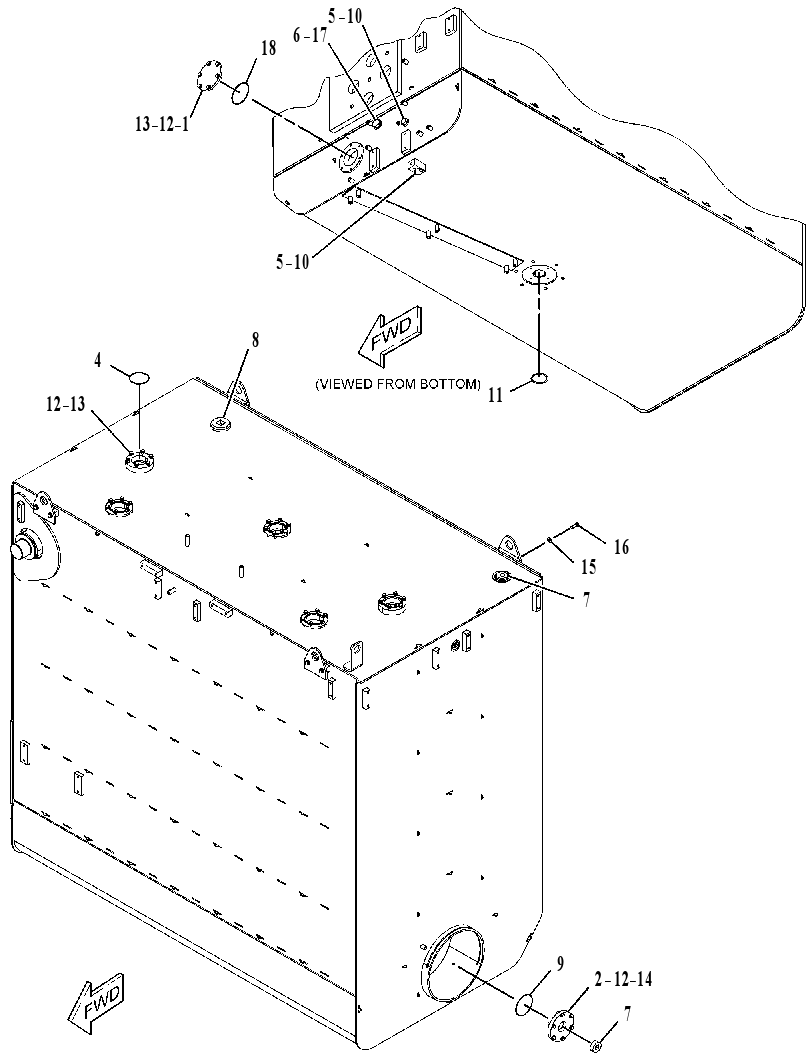 Топливный бак в сборе 2975658 CAT