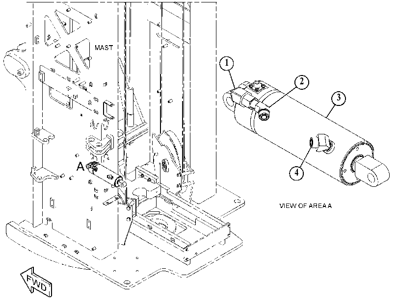 CYLINDER & MTG GP-HYDRAULIC 5131636 CAT