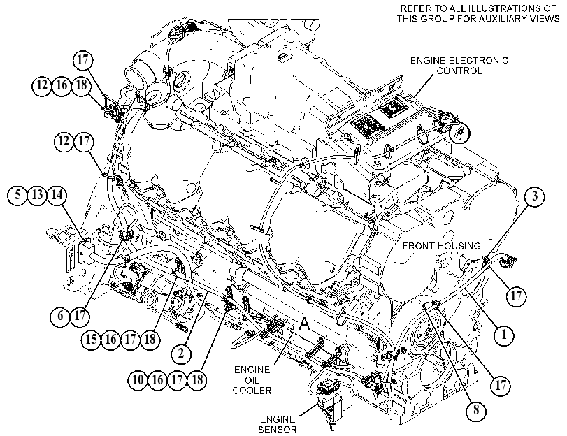 Проводка двигателя 5131084 CAT